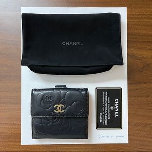 RARE Chanel Camellia Small Flap Wallet
